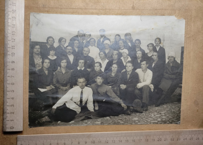 фотография Преподаватели и студенты, большая, 1929 год 